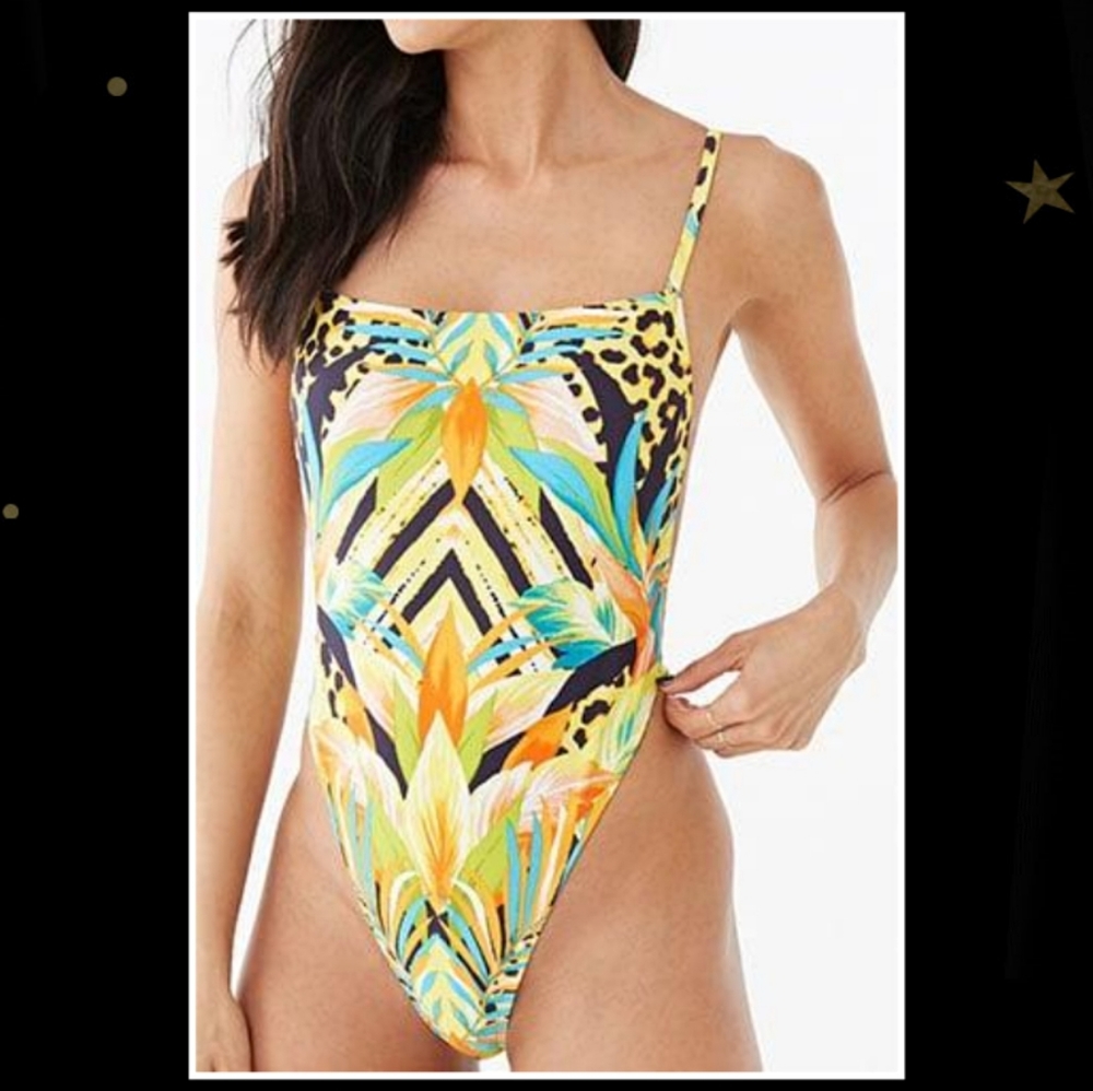 NWT Forever 21 One Piece Tropical Swimsuit